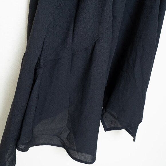 Monki Tiered Midi Dress Cowl Neck Black Y2K EU 38 - Picture 10 of 11